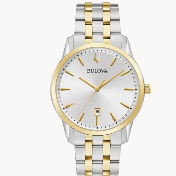 Bulova Two-Tone Silver and Gold Watch men’s